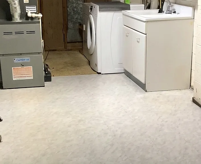 Laundry room including new Washer, new Dryer, and Utility Sink and cabinetry; Ample additional storage space (e.g., bikes, sports/camping equipment, suitcases, dry goods) and bonus area (e.g., home gym, craft/creative workspace area).