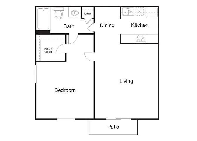 Floor plan Plan A | 1x1