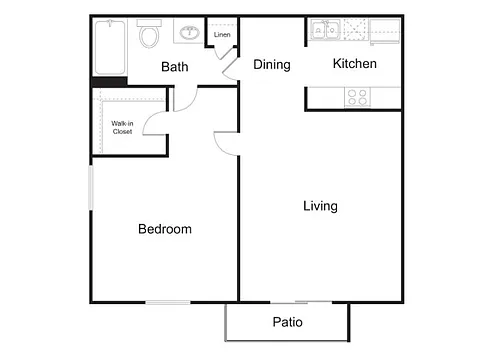 Floor plan Plan A | 1x1