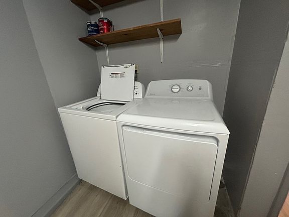 washer and dryer in garage