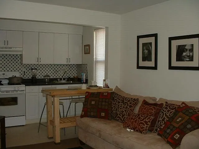 living room kitchen view