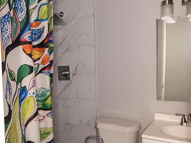 Modern shower and toilet room