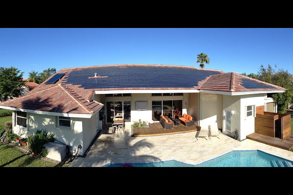 Back Patio and Solar Roof