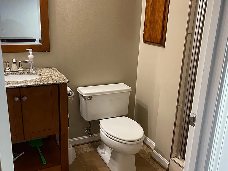 Basement bathroom.
