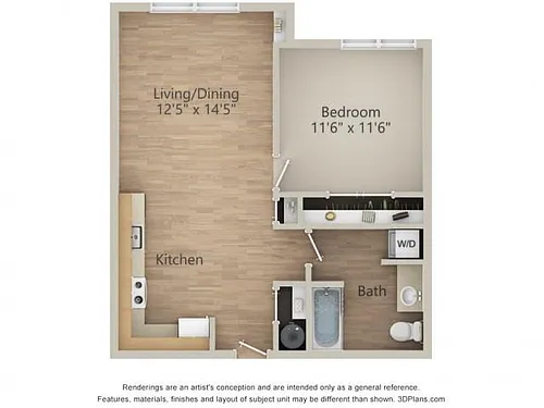 Floor plan 1X1