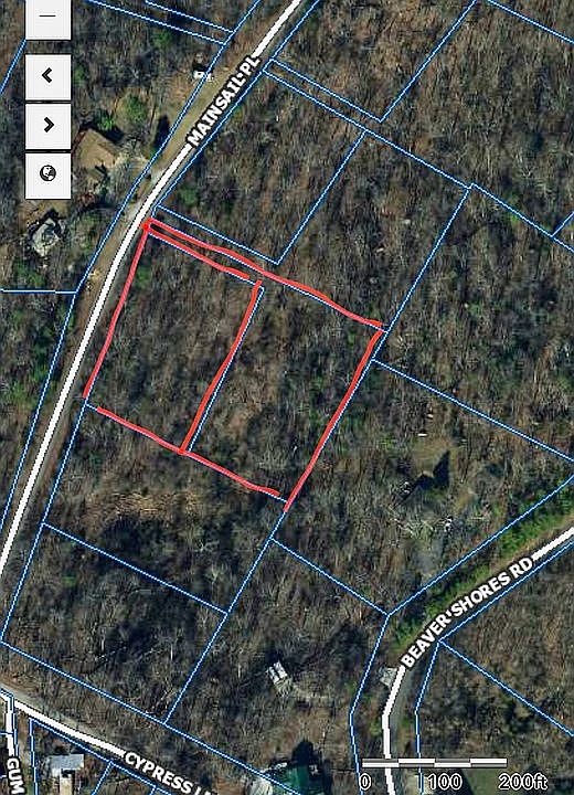 Aerial view of lots. 