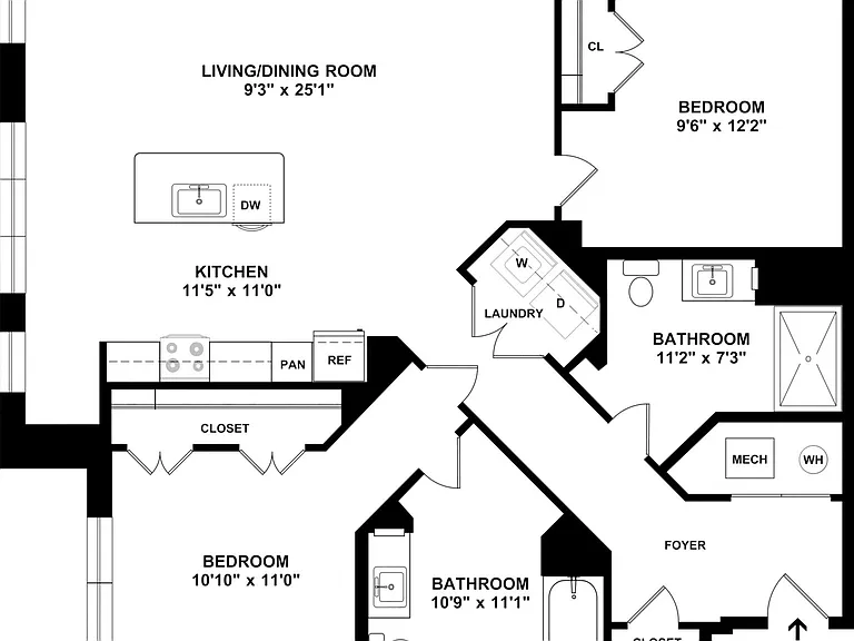 Grove - 2 Bed, 2 Bath, 1162 sq. ft.
