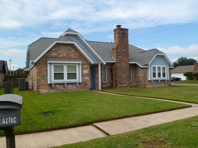 Welcome to 4402 Aztec. Corner Lot, Hardi Plank Front Exterior, Gas Fireplace & Double Paned Windows! Nicely Painted Exterior!