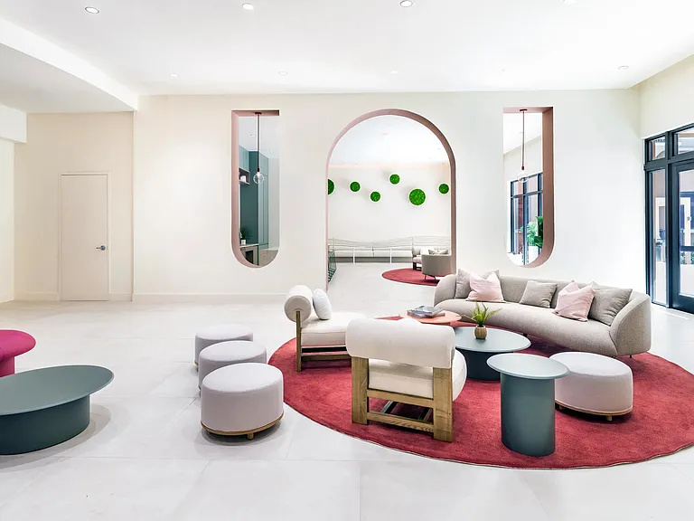 Experience luxury in Modera Academical Village's hotel-inspired lobby.
