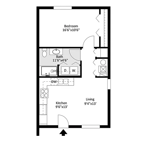 Floor plan 1 Bedroom