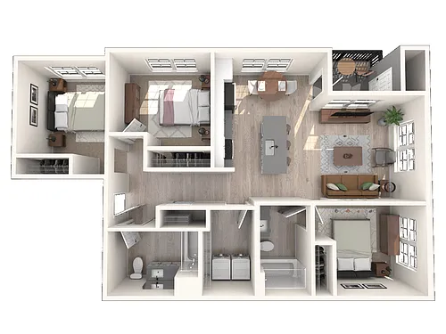 Floor plan East - 3 Bed A