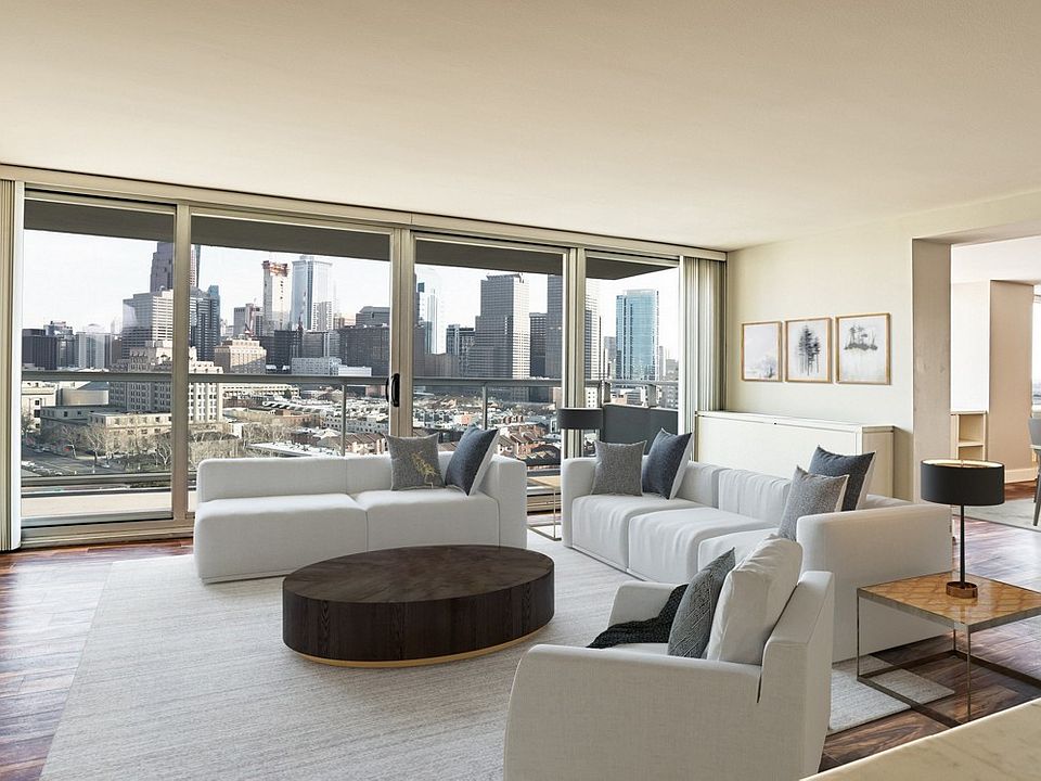 Spacious living room with plenty of nautral light
