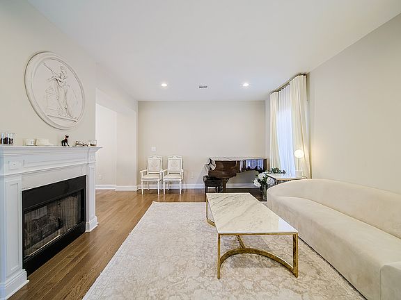 Living room with fireplace