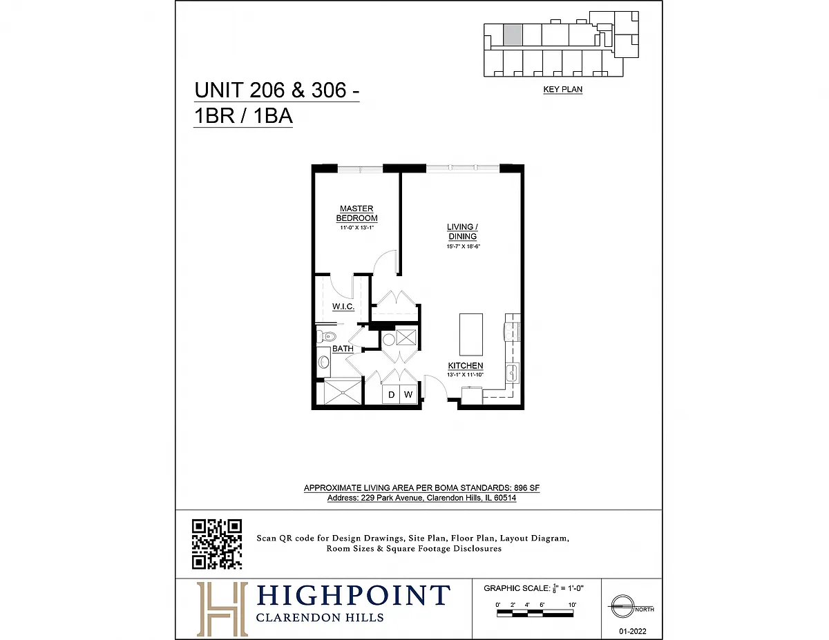 Floor plan 1 Bed 1 Bath