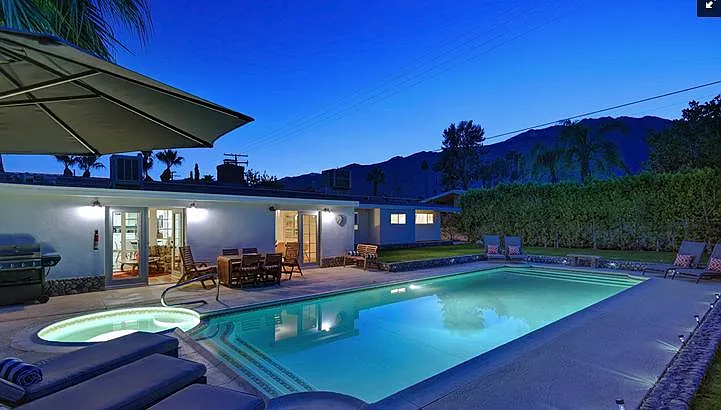 Evening view of Backyard