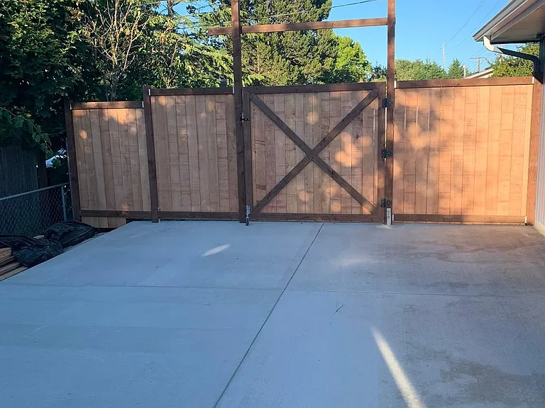 New patio and gate