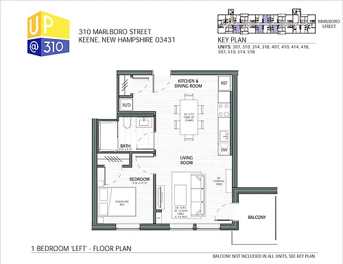 Floor plan 1 BEDROOM LEFT