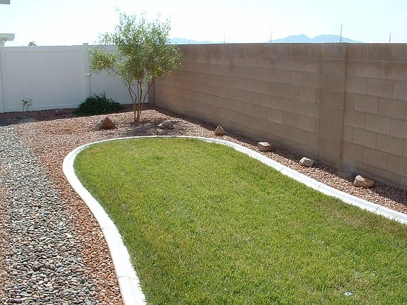 Back yard from covered patio