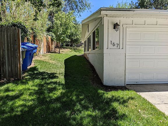 Garage and lawn