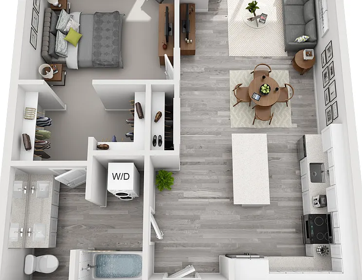 The Glenn - B10 - 1x1 - 1 Beds - 1 Baths - 865 Sq. ft.