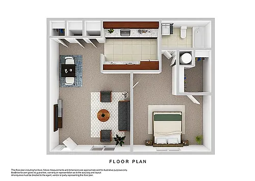 Floor plan 1 Bedroom 1 Bathroom