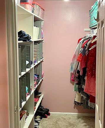 Lower level walk in closet 