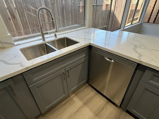 New sink with modern fixtures
