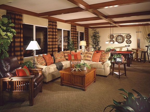 family room of model home