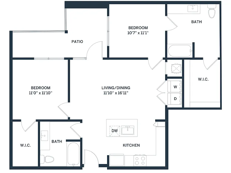 B2HC | 2x2 | 1055 sq ft B2HC | 2x2 | 1055 sq ft