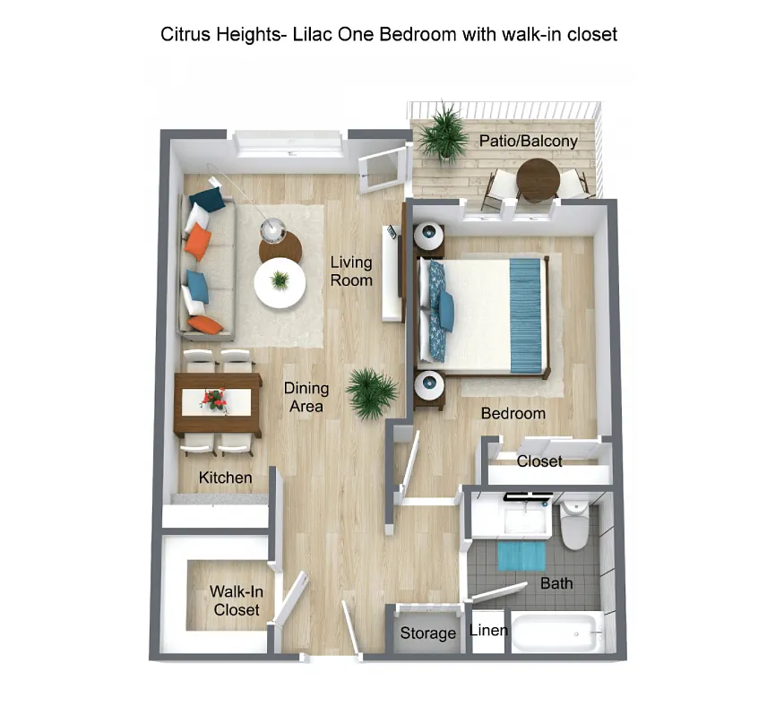 Floor plan One Bedroom - Deluxe