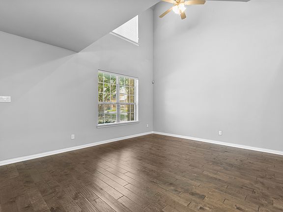 Living room with high ceiling