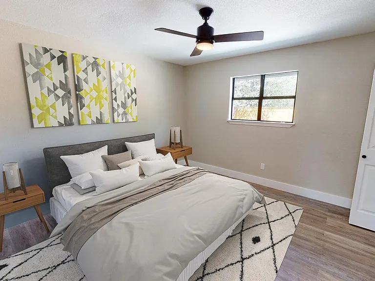 Bedroom 3. This image shows a virtually furnished space. Bedrooms come unfurnished.