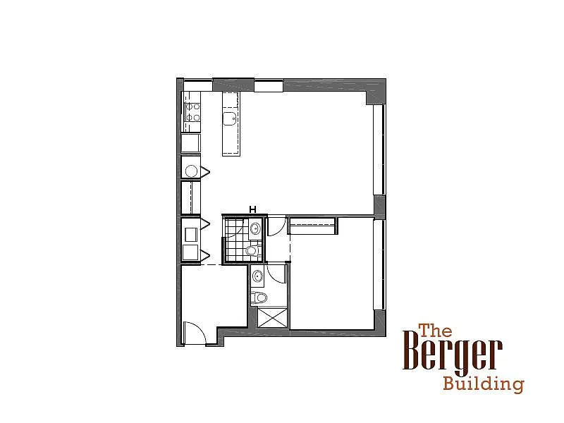 Floor plan 1 Bed - Type P