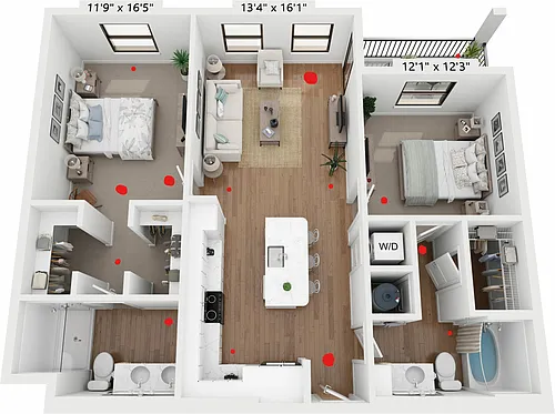 Floor plan Two-Bedroom Apartment