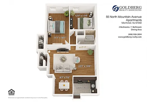 Floor plan Two Bedroom