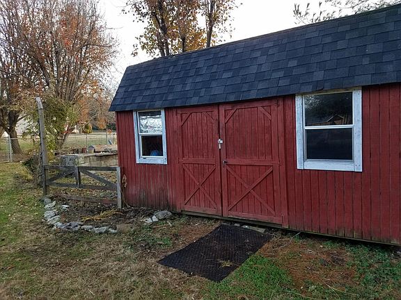 Storage shed in back yard