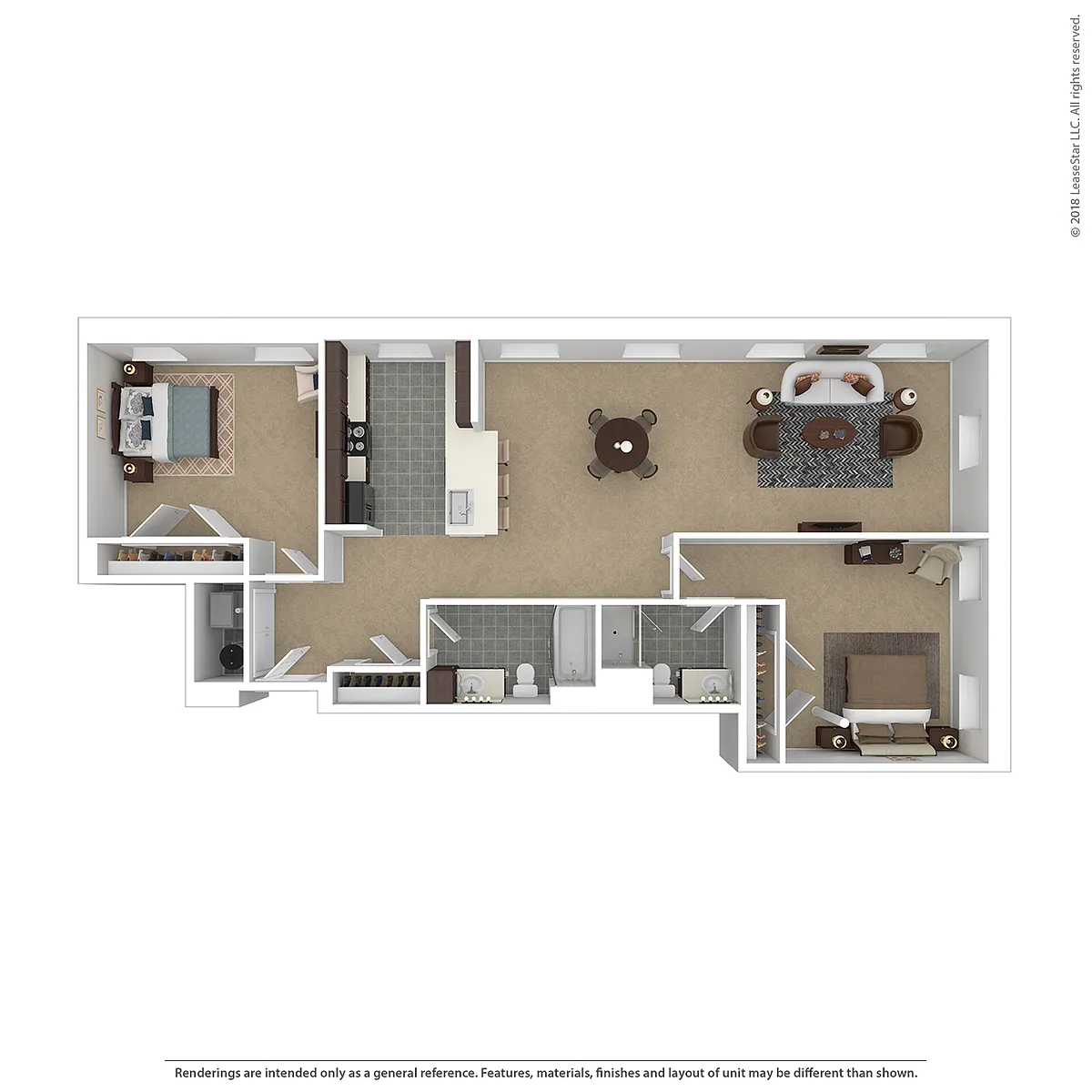 Floor plan Counting House Lofts 71 Two Bedroom