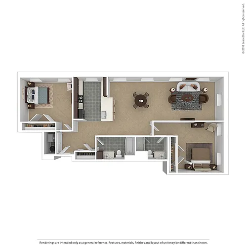 Floor plan Counting House Lofts 71 Two Bedroom