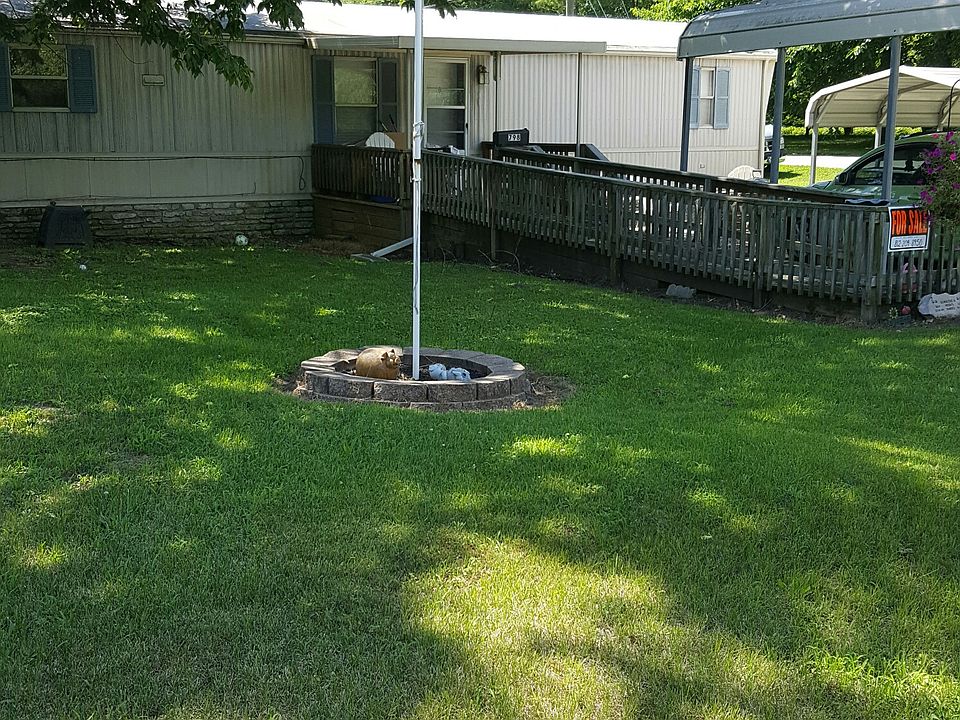 Front view and flag pole