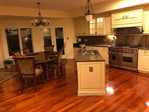 Kitchen with water view