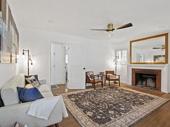 Living Room and Fireplace looking to Citrus Street