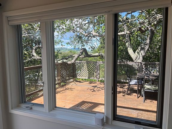 Living room view of shared deck