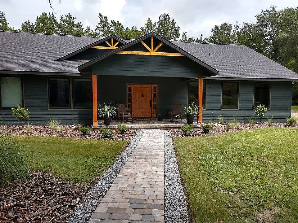 Front entry wood details 