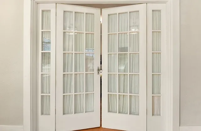Charming french doors with access into bedroom 1