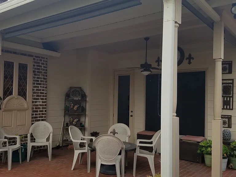 Large covered back patio