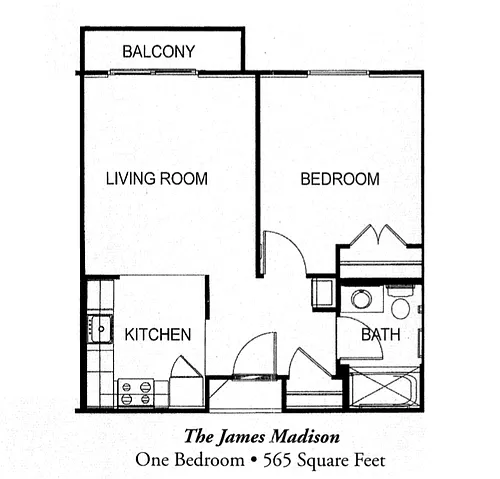 Floor plan 1 BR