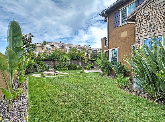 fire pit in back yard