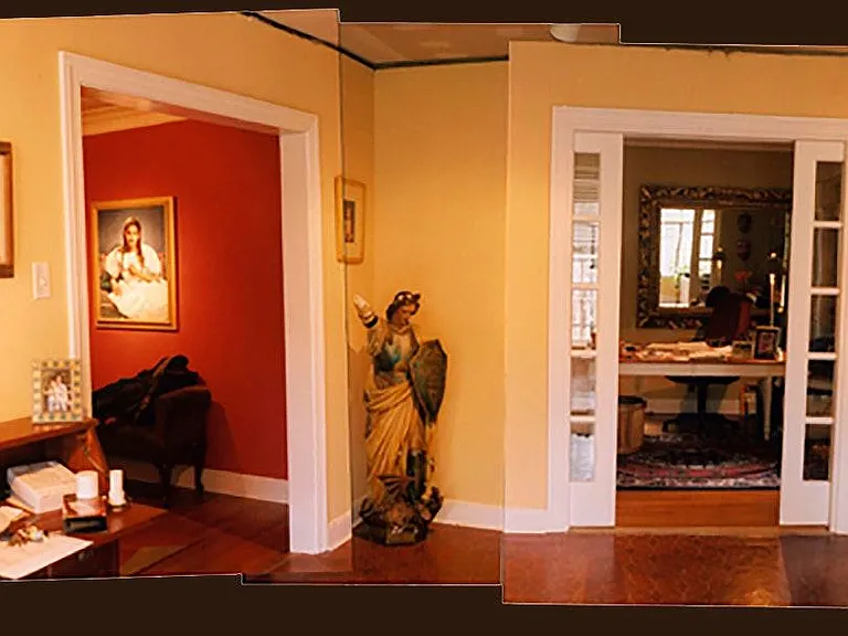 Dining Room (to the Left) - Downstairs Office w /French Doors (to the right).