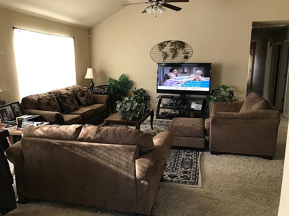 View from kitchen into Living room