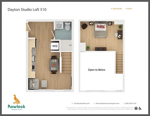 Floor plan Dayton Studio Loft 510
